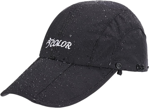 icolor Foldable Fishing Hat Sun Cap - Men Women UPF50+ Sun Protection Baseball Golf Ponytail Hats