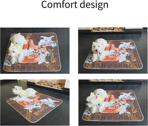 ZuLiMia 2 Pack (31*36 Inch, 2 Reusable Puppy Changing Pads, Washable Dog Diaper Pads, Non-Slip, Absorbent and Leak