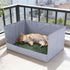 Julihai Dog Grass Pad with Tray, Artificial Turf Dog Litter Box Foldable Potty Tray Leak Proof for Indoor Outdoor Small
