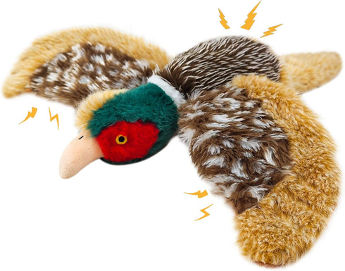 Dog Toys Interactive Pheasant Dog Toy Dog Puzzle Toy Squeaky Dog Toy, Suitable for Small Medium and Large Dog Indestructible Toys, Stuffed Animal Toy for Dog, Plush Dog Toy Dog Chew Toys