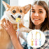 APLZGMG 3Pcs 3 Pet Molar Clean Teeth Rubber Toy, Dog Pacifier With Rope, Dog Chew Toys for Aggressive Chewers, Rubber