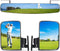 Newest Golf Cart Mirrors, 16.5" Panoramic Rear View and Folding Side Mirrors for Club Car
