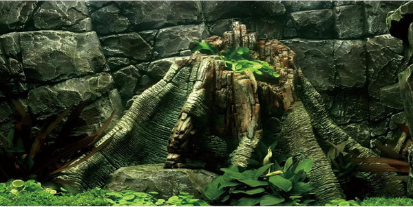 AWERT 72x24 inches Stone Aquarium Background, River Bed & Lake Vinyl Fish Tank Background