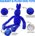 rabbit Squeaky Dog Toys - rabbit Interactive Dog Toy with Crinkle and Squeaky, Bunny Dog Plush Toys, Enrichment for Small and Medium Breed Puppies or Dogs, Cute and Plush (Blue)