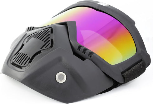 Full Face Airsoft Mask, Paintball Mask, Tactical Mask, Motorcycle Goggles with Removable Face Mask