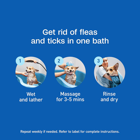 12 ADAMS Plus Flea & Tick Shampoo with Precor for Dogs, Cats, Puppies & Kittens, Flea Shampoo to Treat Flea