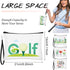 Kacctyen 4 Pieces Golf Gifts - Lady Golf Cosmetic Bags, Inspirational Pouch Zipper Wallet for Women Golf Lover