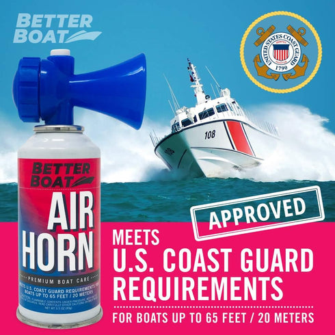 Large 3.5oz Marine Safety Air Horn, Very Loud Handheld Fog Horn for Boating and Walking Safety