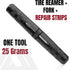 KOM Cycling Tubeless Tire Repair Kit for Bikes - 8 Colors! Fixes Mountain & Road Bicycle Tire Punctures