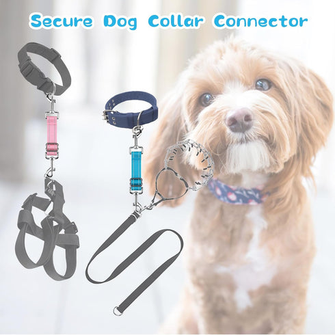 YUEPET Dog Safety Collar Clips 5 Pack, Adjustable Prong Collar Backup Clips for Dog Harness
