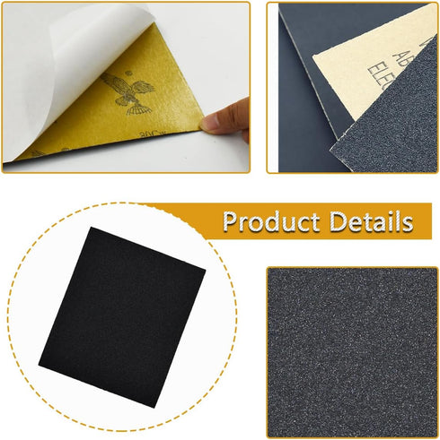HAISENGO 10pcs 11 9 Inch, Dog Nail Scratch Board Sandpaper Replacement * Sandpaper Scratch Pad Self-Adhesive Sand Paper