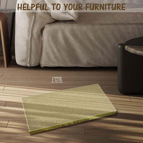 Cardboard Cat Scratcher Pads, Dual-Side Corrugated Cat Scratching Board for Indoor Cats