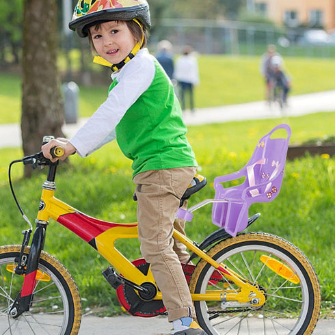 Generic Doll Bike Seat, Cute Babys Doll Carrier Seat for Kids Bike, Funny Children Car Dolls Seats with DIY Stickers