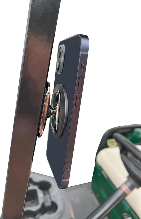 Golf Cart Magnetic Phone Mount & Holder, Compatible with MagSafe, Attaches to Metal Surfaces, Strong Secure Mounting