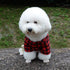 SMALLLEE_LUCKY_STORE Pet Clothes for Small Dog Cat Red Plaid Sweater with Khaki Overalls Pants Jumpsuit Outfits XS