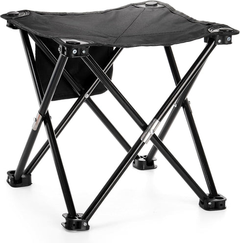 2 Pack 13 Inch Cididu Camping Stool, Compact Camping Chair Portable, Lightweight Folding Stool Seat with Side Pocket
