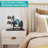 smocchy Pistol Rack for Gun Safe, Wooden Handgun Rack Holder for Gun, Wood Phone Docking Station with Magnetic Groove