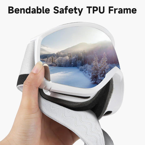 OTG Ski Goggles - Over Glasses Snowboard Goggles for Men Women Adult & Youth by findway