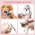 Trimmer 9-Pieces Pink Dog Cat Clippers, Home Professional Cordless Cat Grooming Tools for Dog Thick Coat Clippers, Low