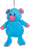 Sqeaky Plush Durable Dog Toys with Multi-Colour, Dotty Friends Pig by Petlou, 12 Inch