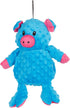 Sqeaky Plush Durable Dog Toys with Multi-Colour, Dotty Friends Pig by Petlou, 12 Inch