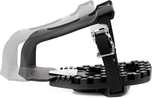 Venzo Bike Bicycle Toe Clips Cage Indoor Exercise Bike Pedal Adapters, Compatible with Peloton Bike Pedal