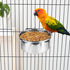 Hypeety Stainless Steel Food Water Bowl for Pet Bird Crates, Cages, Coop, Dog, Cat, Parrot, Rabbit (Medium, 4.7 * 2.1in)