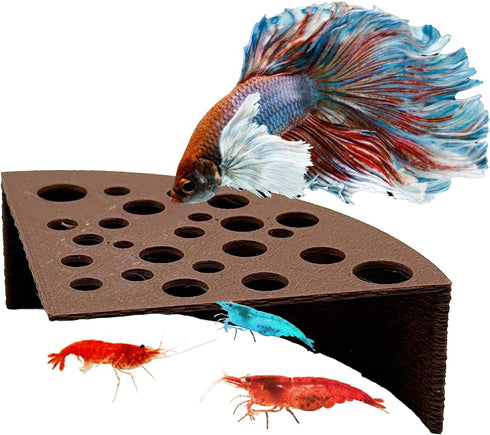 CTWPets Half Shrimp Breeding Protector | Shrimp Breeding Cave Aquarium Tunnel (Brown,