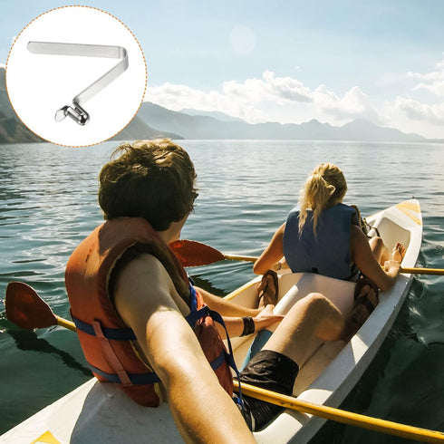 PATIKIL Kayak Paddle Snaps, 8x5mm, 5 Pack Steel Hollow Button Locking Tube for Camping