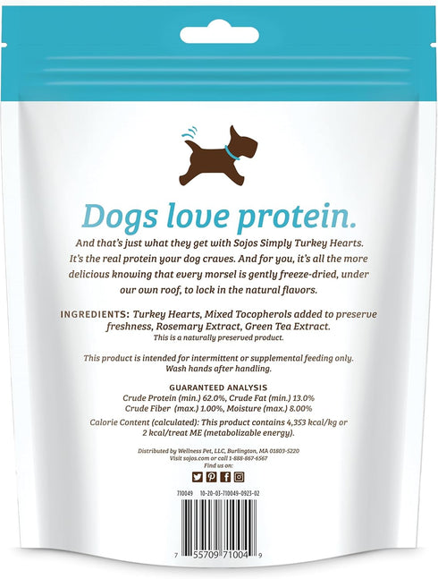 Simply Turkey Freeze-Dried Dog Treats, 4 oz by SOJOS