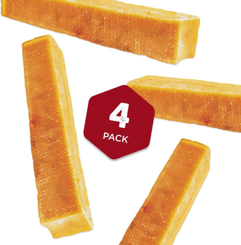 Best Bully Sticks Himalayan Yak Cheese for Dogs, X-Large 4 Pack - Natural, Lactose Free, Long Lasting Chews