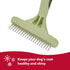 Coastal Pet Safari Dog Double Row Rotating Pins Undercoat Rake, Gentle Dematting Comb for Dogs