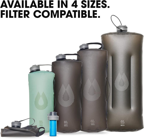 Hydrapak Seeker Collapsible Water Storage (2L/70oz) BPA & PVC Free Camping Hydration Reservoir Bag