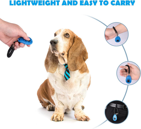 Dog Training Clicker with Wrist Strap - OYEFLY Durable Lightweight Easy to Use, 2-Pack for Cats, Puppy, Birds