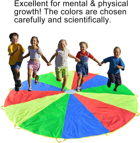 6ft 8ft 10ft 12ft 16ft 20ft Parachute with Handles Play Parachute Games for Outdoor Team Games,You Can Also Use it