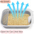 17.7'' Tlence Collapsible Small Cat Litter Box, Open Foldable Kittens Potty with Scoop, Shallow Anti Splash Travel Cat