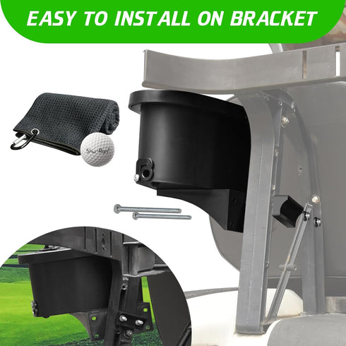 Golf Cart Ball Washer and Club Cleaner Kit, with Golf Towel for EZGO, Club Car, Yamaha, Universal & Detachable