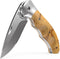 Gentleman’s Folding Pocket Knife - Sharp Blade with Wood Handle - Best Camping, Hunting EDC Gear - Birthday Christmas