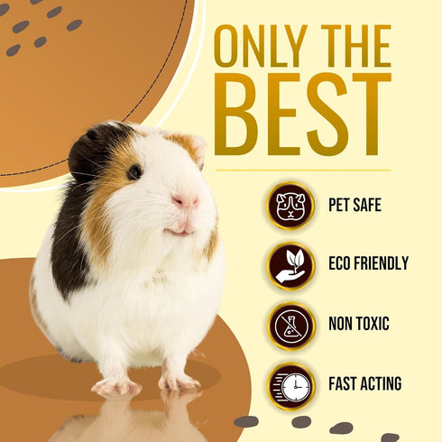 Riverside Essentials 32oz Guinea Pig Cage Cleaner & Deodorizer Spray - Safe & Effective Odor Eliminator for Small