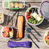 Reusable Travel Utensils with Case, Fork, Spoon & Knife Set with Optional Reusable Straws for Office & Camping