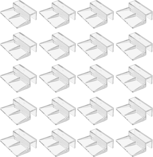 20 PCS 6mm Acrylic Aquarium Cover Clip, Clear Fish Tank Glass Cover Clip Support Holder for Rimless Aquariums