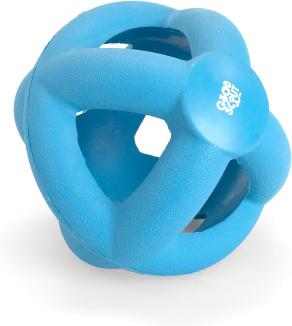 Good Scout Cage Ball Dog Fetch Toy - Indoor and Outdoor Rubber Toy for Medium and Large Dogs