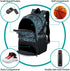 WOLT Basketball Equipment Backpack - Large Sports Bag with Separate Ball Holder & Shoes Compartment (Camouflage Grey)