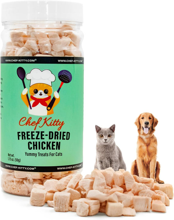 Freeze Dried Chicken Cat Treats | Healthy Dog Food Toppers 100% Human