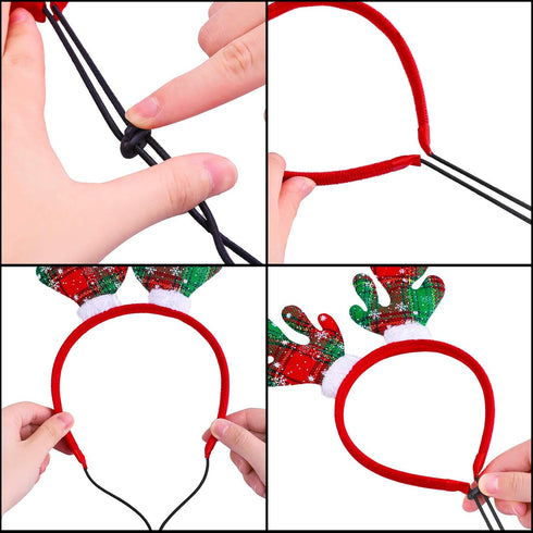 Aneco 3 Pack Christmas Reindeer Dog Headband, Puppy Xmas Antlers Holiday Pet Costume Accessory