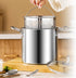 Shurhome 3 Stainless Steel Quart Frying Pots with Vent Glass Cover Ergonomic Handle Suitable for Chicken Fish Onion