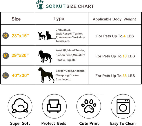 1 Pack 3 Puppy Blankets, Super Soft Warm Sleep Mat, Love Print Blanket, Fluffy Fleece Pet Blanket, Medium (29"x20")