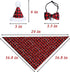 STMK Christmas Snowflake Dog Bandana Costume, Classic Plaid Scarf Hat Bow Tie with Bell Decoration for Pets
