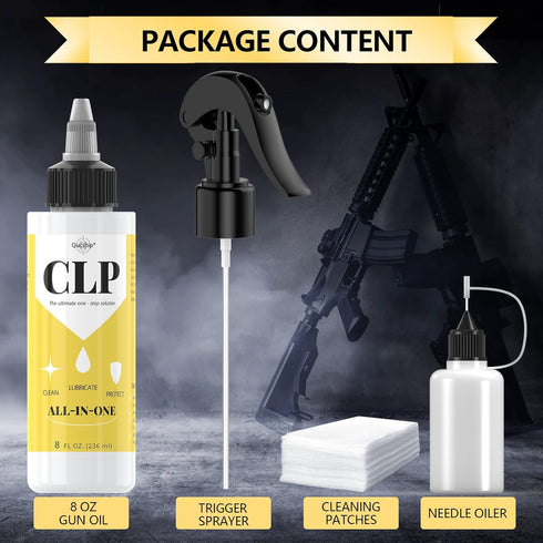 Gun Oil 8 oz, Premium Multi-Purpose Gun Lubricant, Cleaning Kit Protector, CLP Gun Cleaner and Lubricant