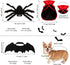 3 Piece Halloween Cat Dog Costume Set - Pet Bat Witch Vampire Cloak, Giant Imitation Spider for Dogs, Cats, Red, S